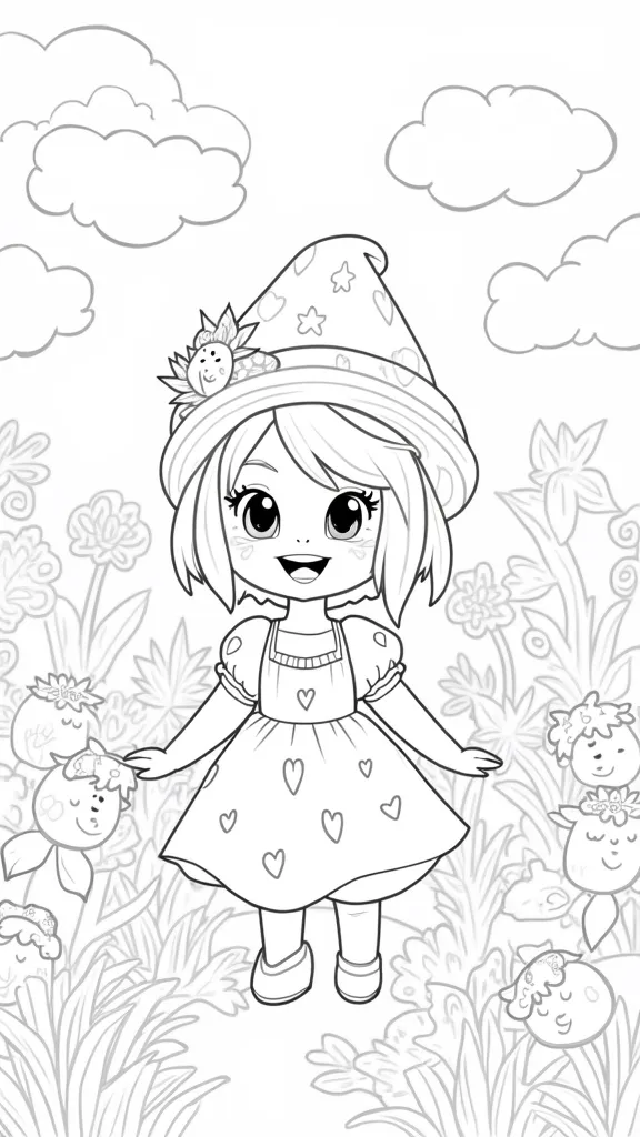 princess strawberry shortcake coloring pages